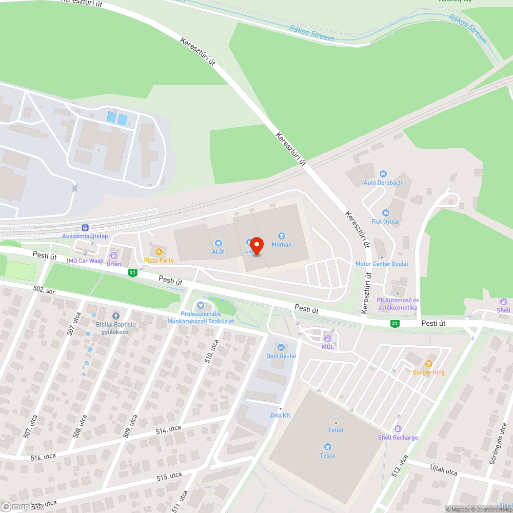 Olaj bejelentés helye