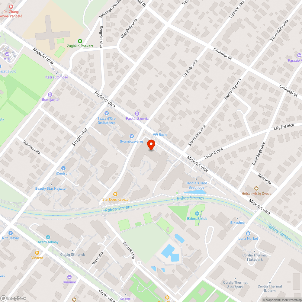 Kiszáradt fa bejelentés helye