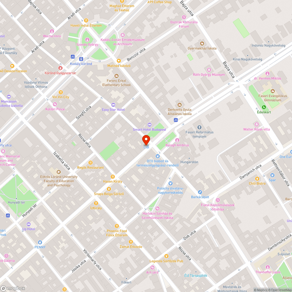 Király utcai Lidl bejelentés helye