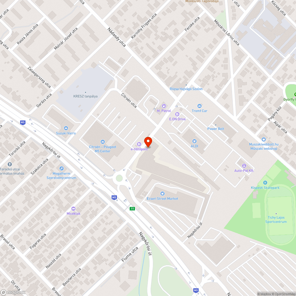 Kiégett roncs bejelentés helye