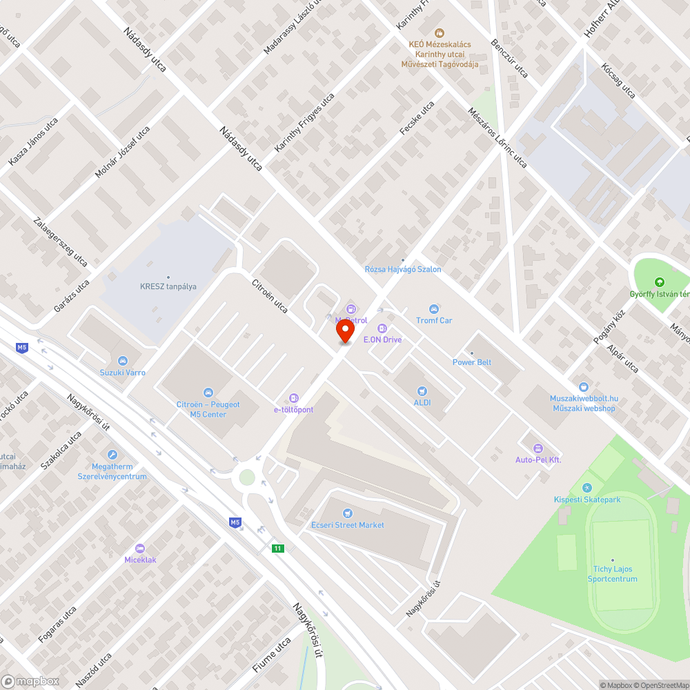 Szeméttelep a Hoffher Albert utcában bejelentés helye