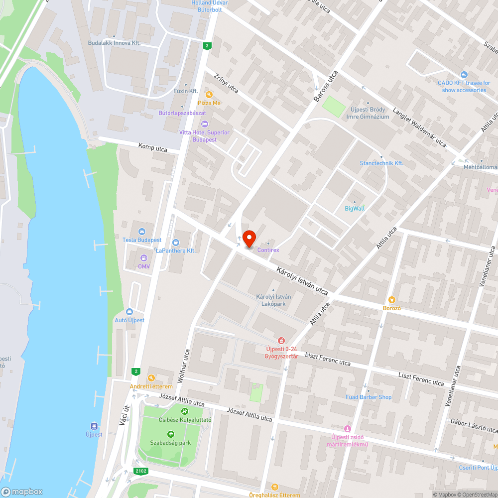 Balesetben megsérült oszlop torzó bejelentés helye