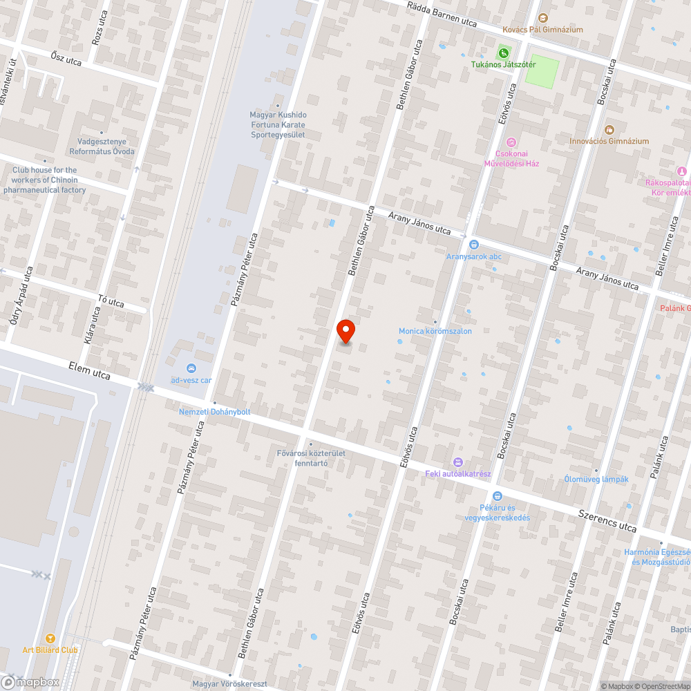 Elhagyott autó bejelentés helye