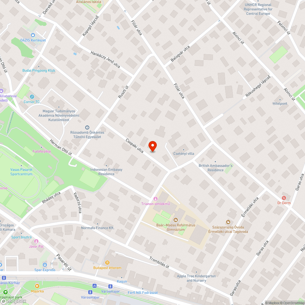 Megsüllyedt víznyelő bejelentés helye