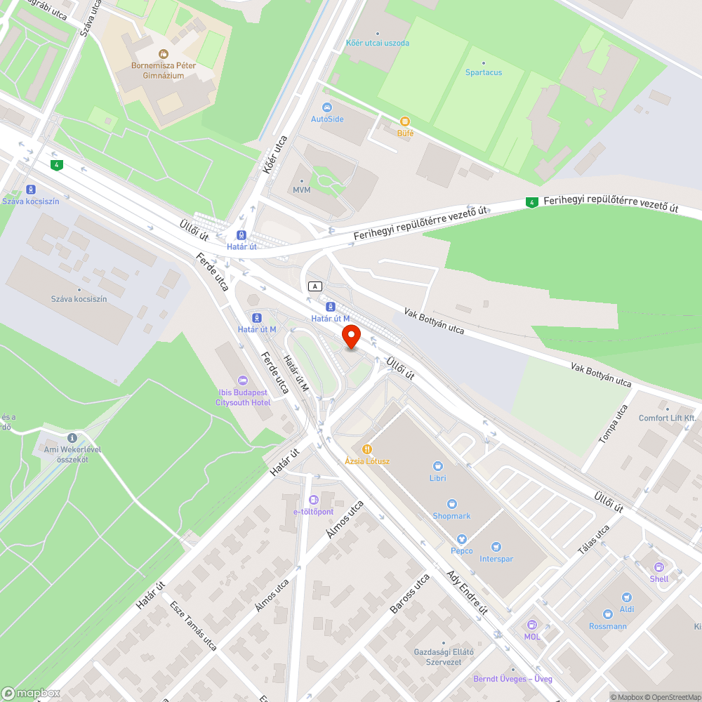 Üres fahely bejelentés helye