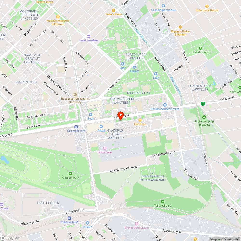 Beszakadt járda bejelentés helye