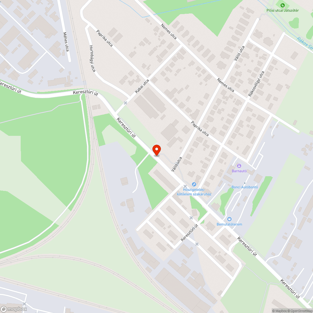 Szeméttelep a Keresztúri úton. bejelentés helye