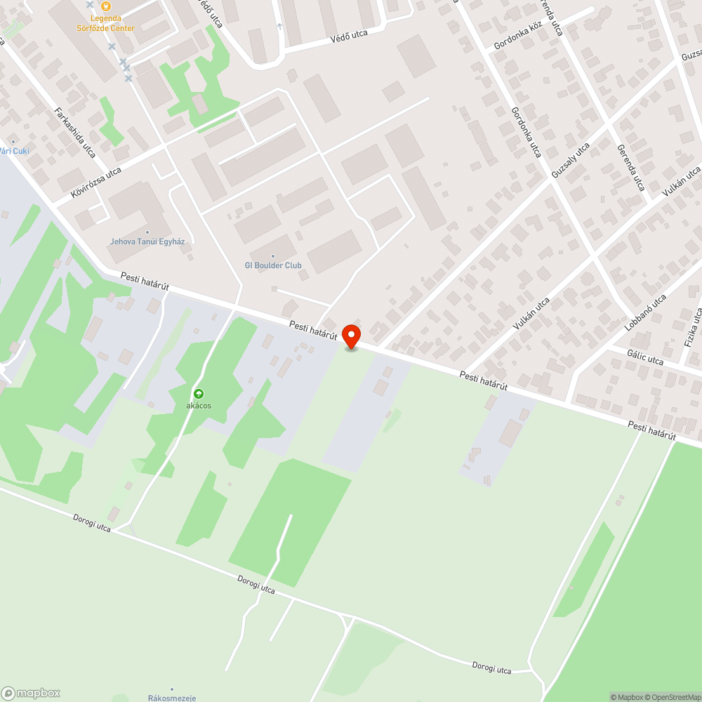 Elhagyott autó bejelentés helye