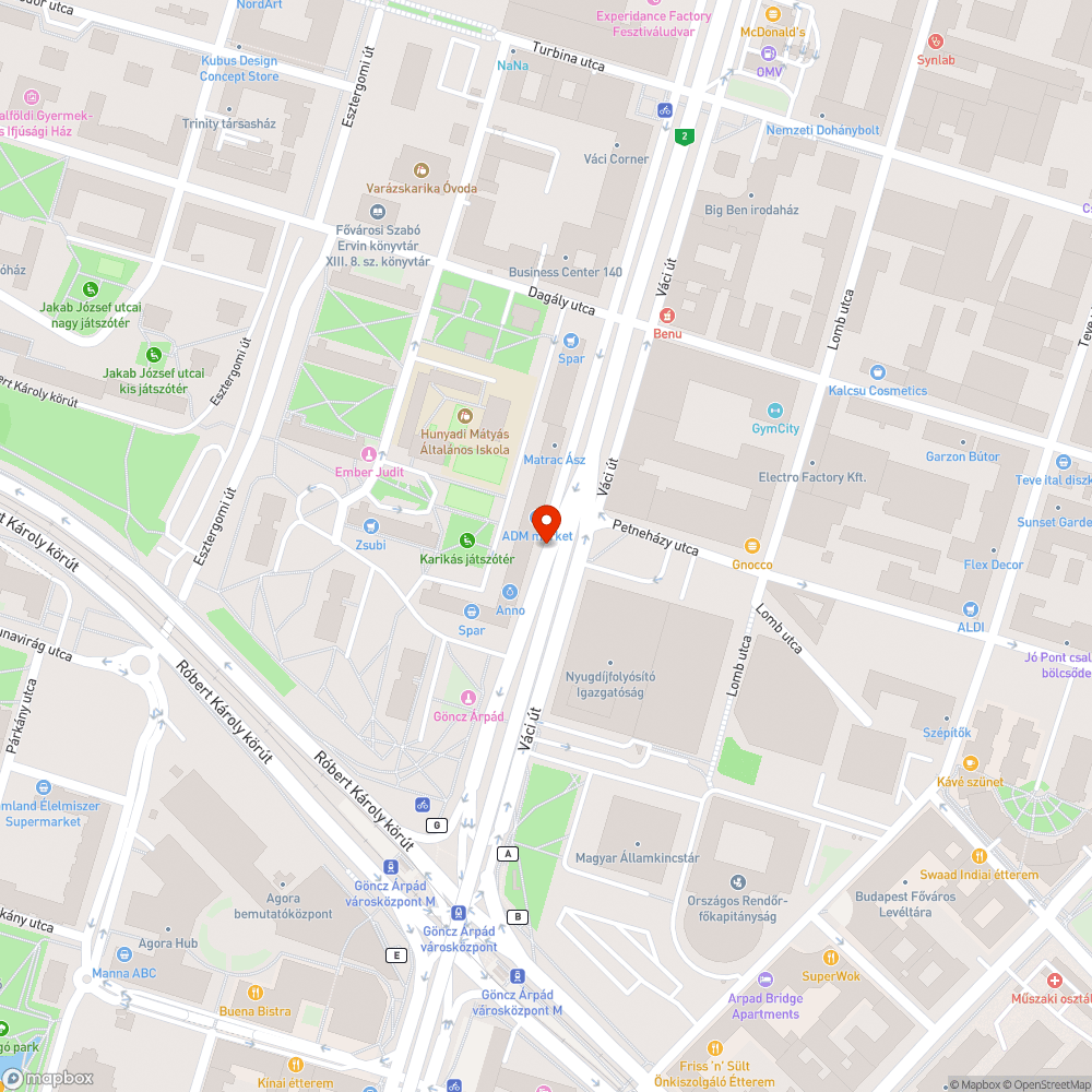 Csatornafedél körüli aszfalthiány bejelentés helye