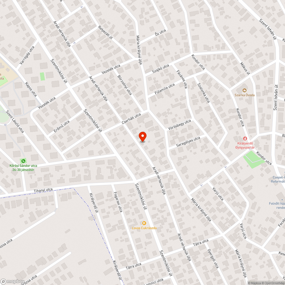 Lakó/pihenő övezet kialakítása, sebességkorlátozás bevezetése bejelentés helye