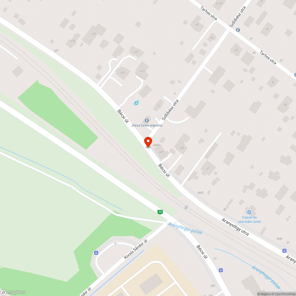 Szőlővész utca fakó busztábla bejelentés helye