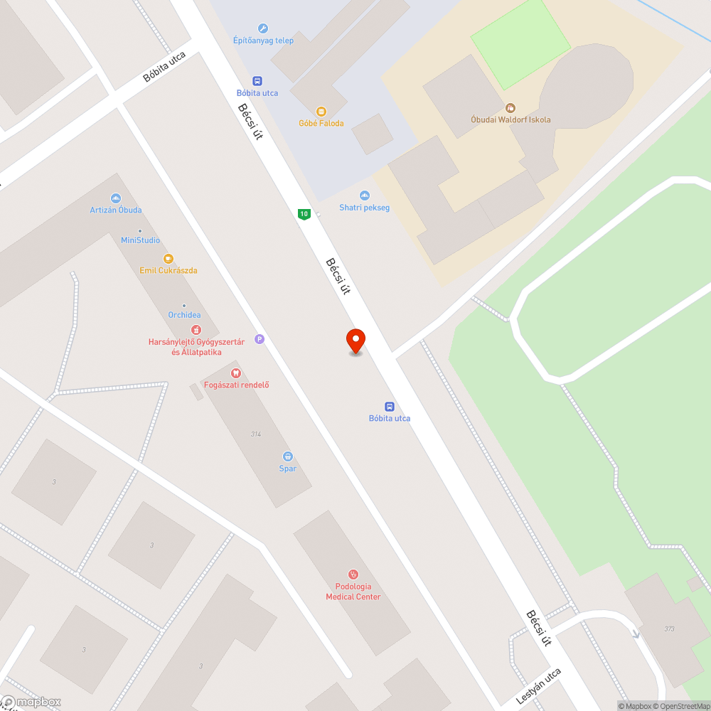 Bóbita utca fakó busztábla bejelentés helye