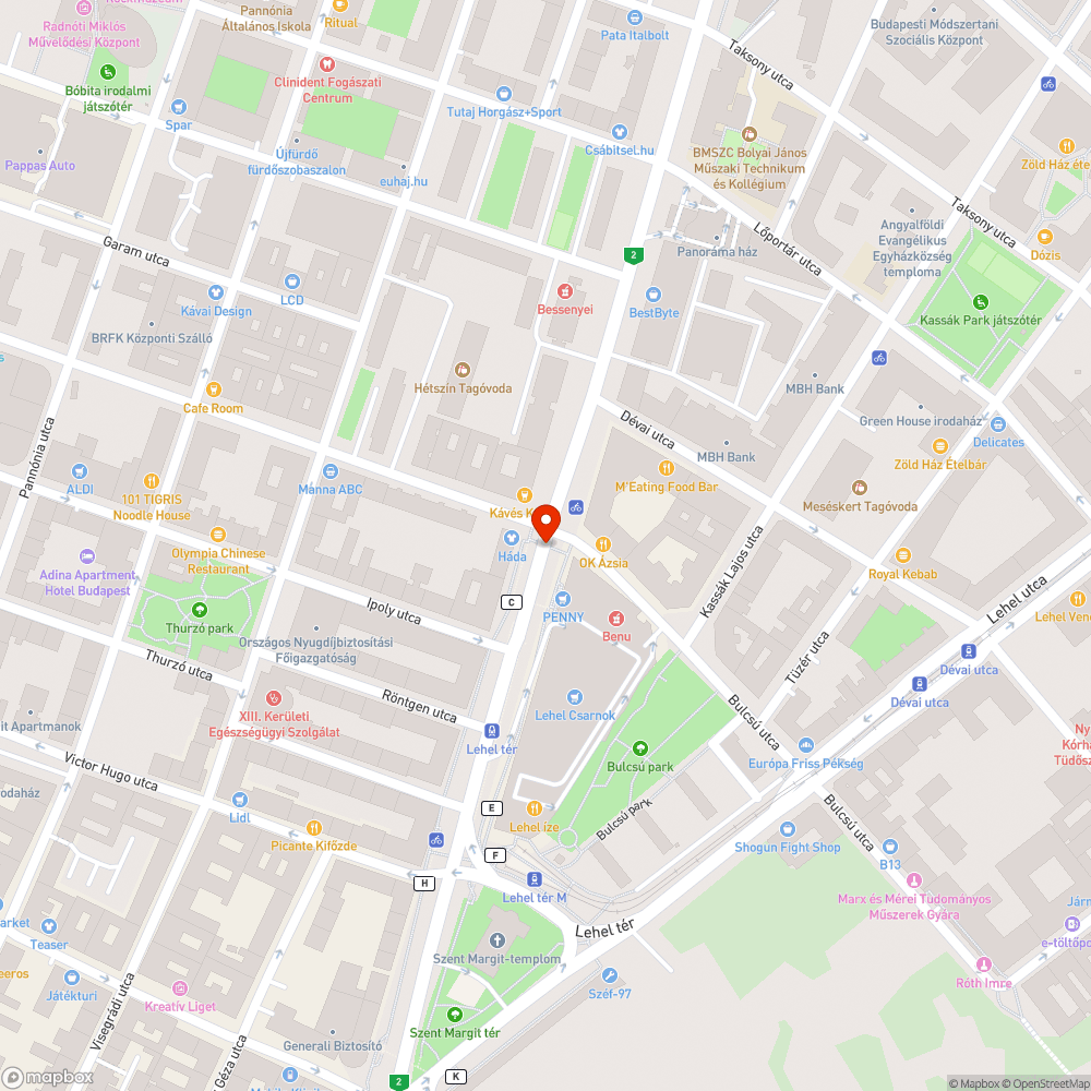 Kiégett lámpa bejelentés helye