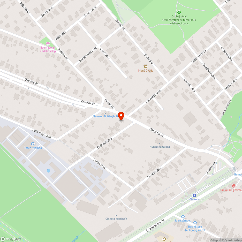 Kátyú bejelentés helye