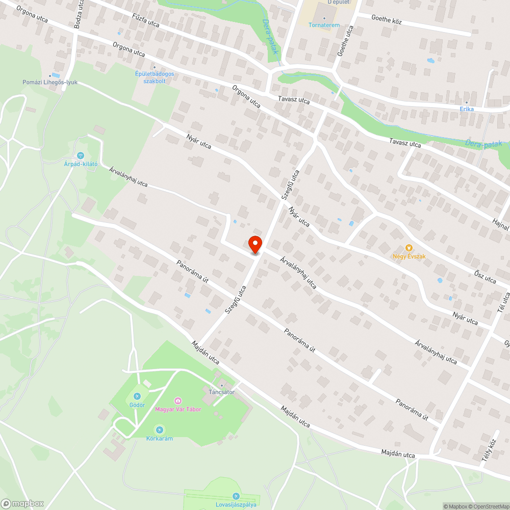 Óriás kátyú bejelentés helye