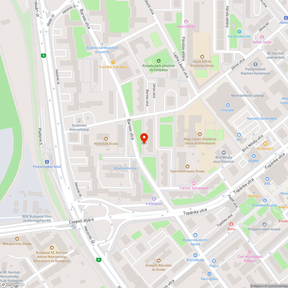 Kiszáradt fa bejelentés helye