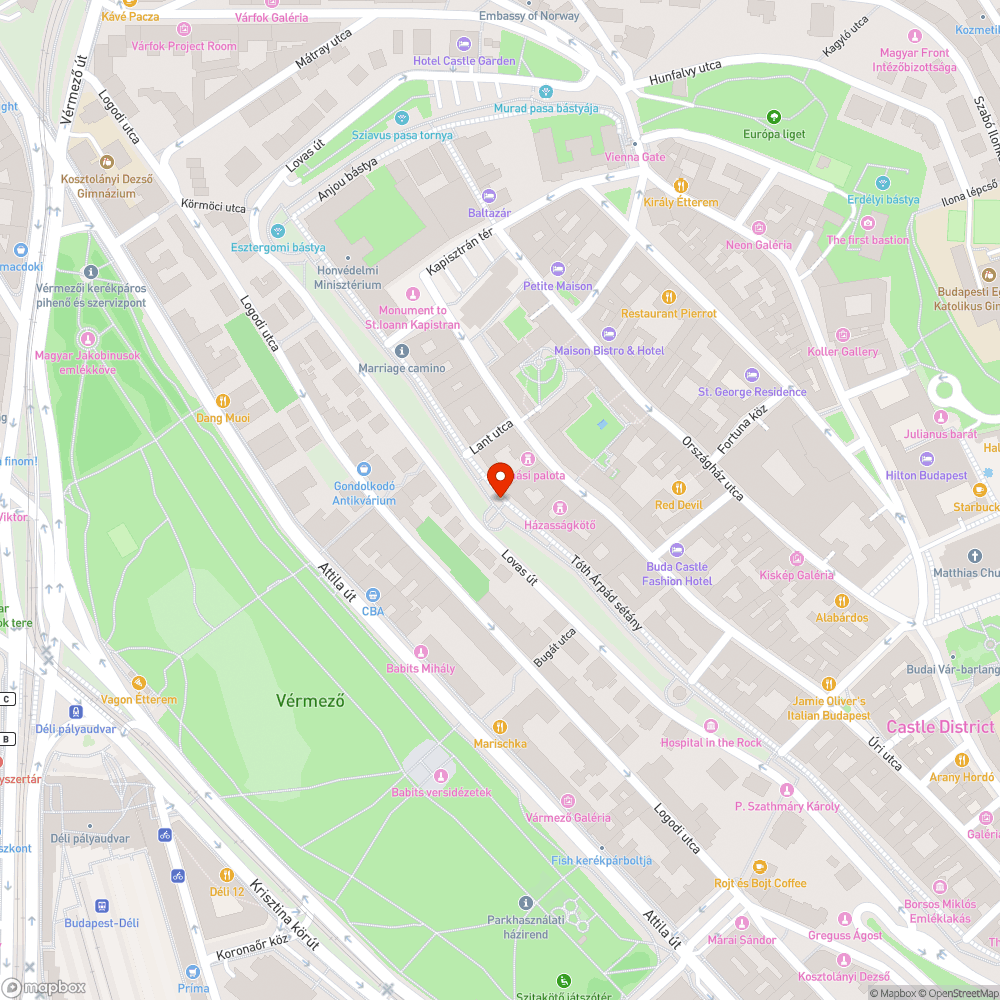 A pad eltört bejelentés helye