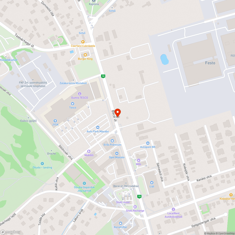 Fakó busztábla bejelentés helye