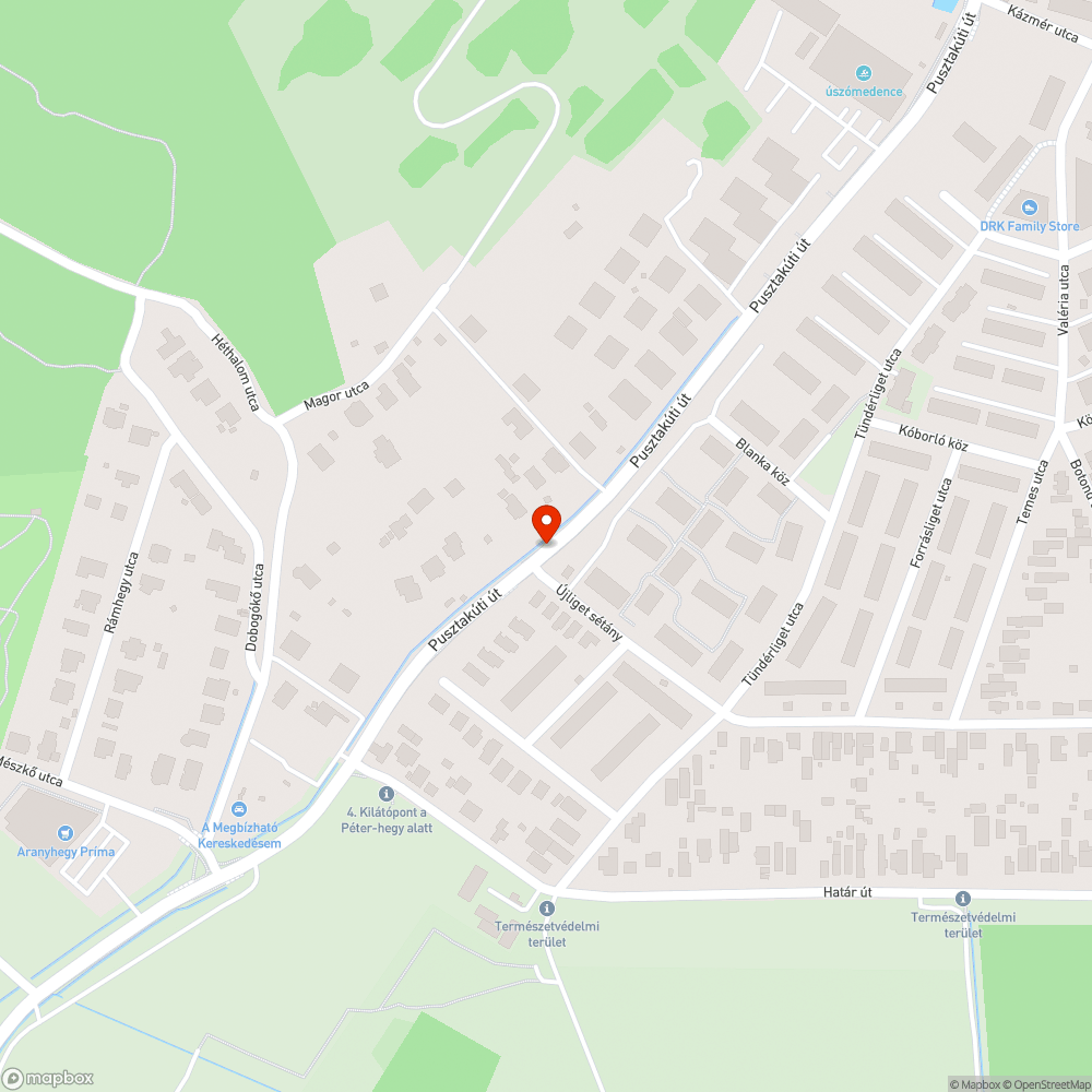 Forrásliget lakópark fakó busztábla bejelentés helye