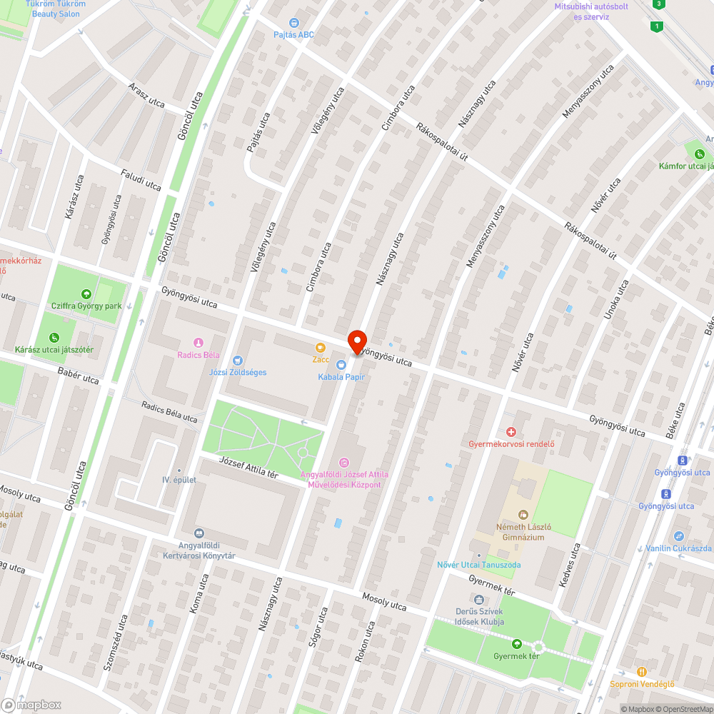 Jószef Attila tér fakó busztábla bejelentés helye