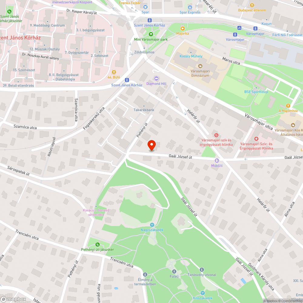 Kátyú a fekvőrendőr mellett bejelentés helye