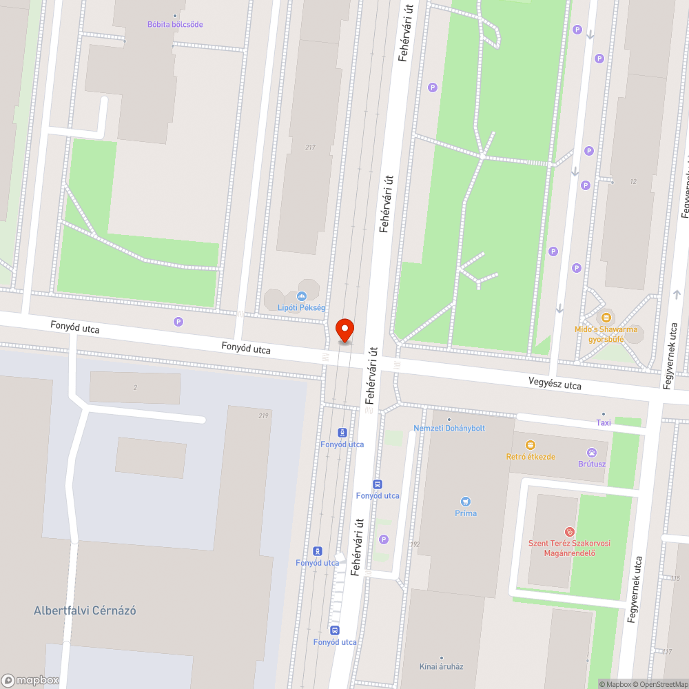 A Fehérvári-Vegyész-Fonyód utcai villamos átjáró kiálló sínek. bejelentés helye