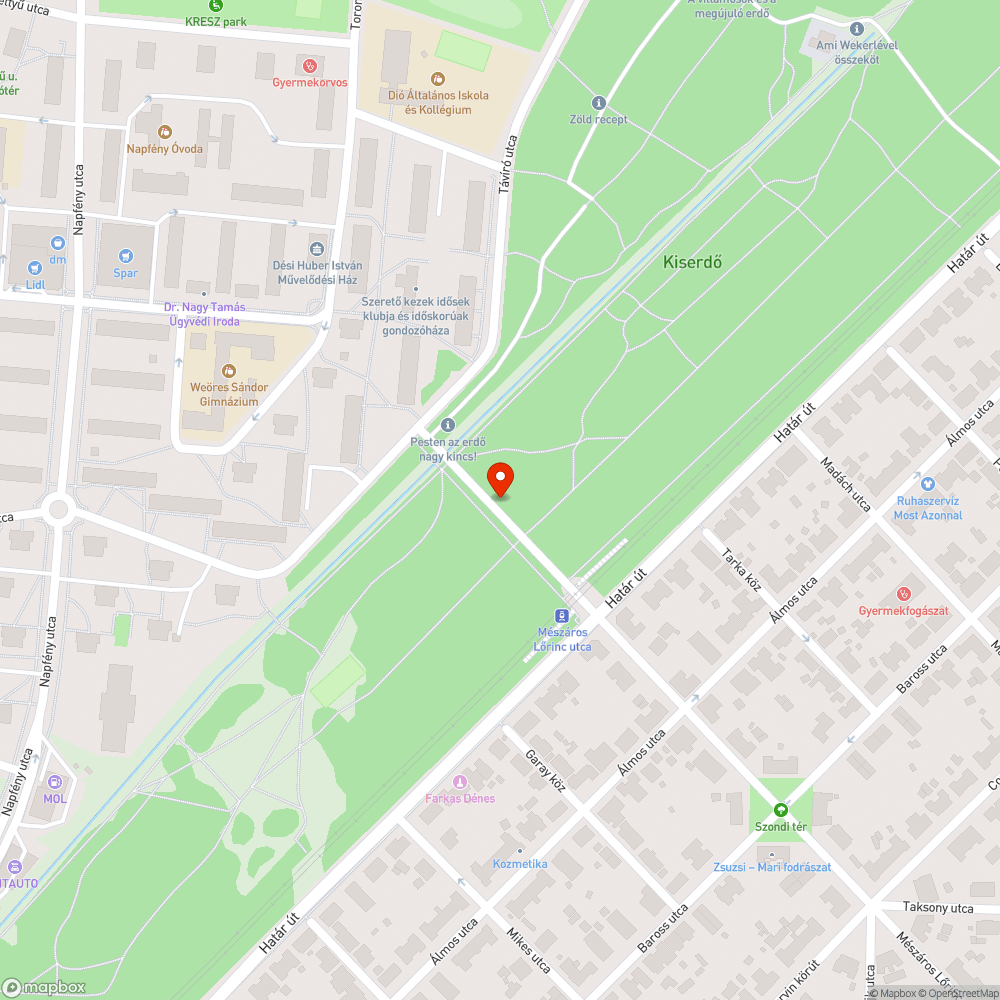 Belógó fák, bokrok bejelentés helye