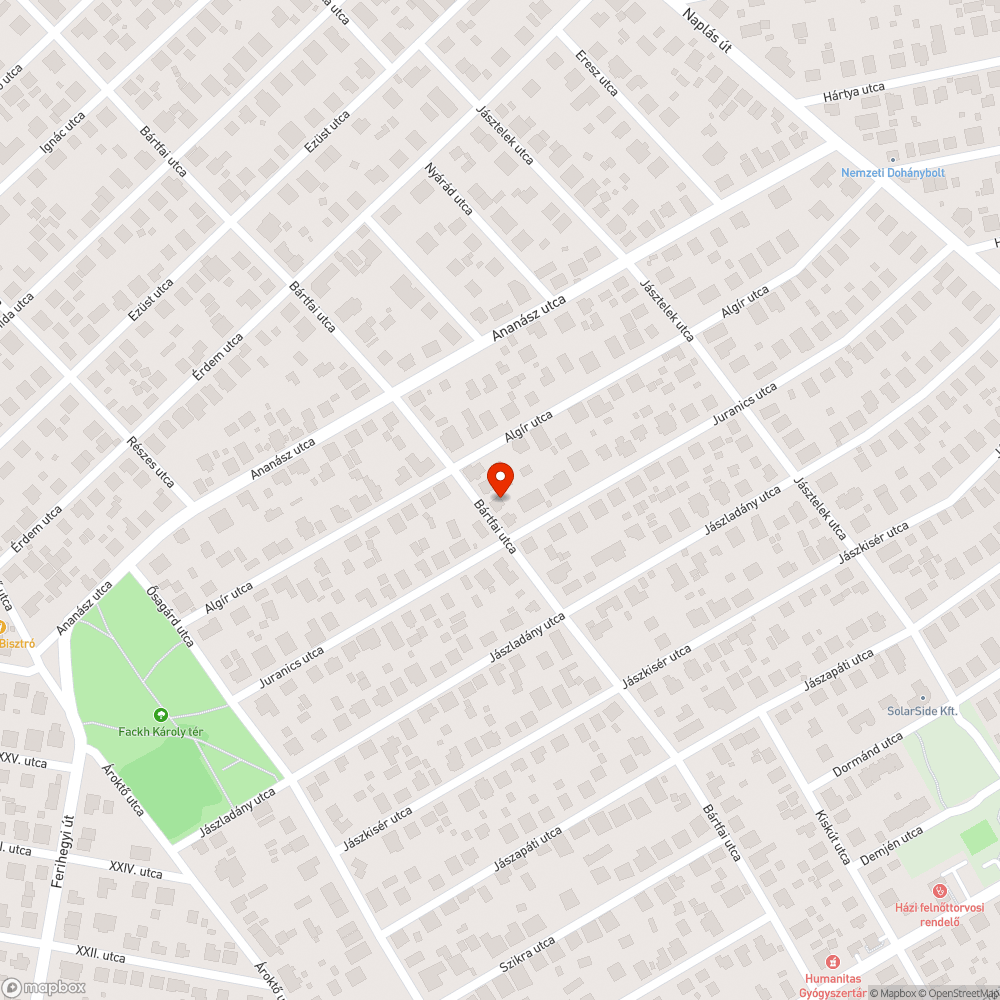 nagyot dobó "kátyú" jellegű úthiba bejelentés helye