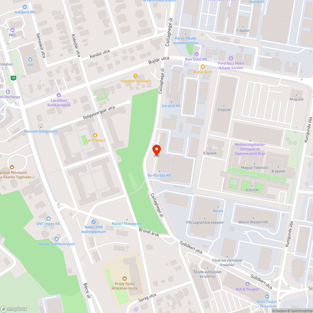 Otthagyott autó bejelentés helye