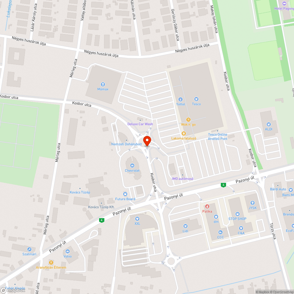 Tesco körforgalom bejelentés helye