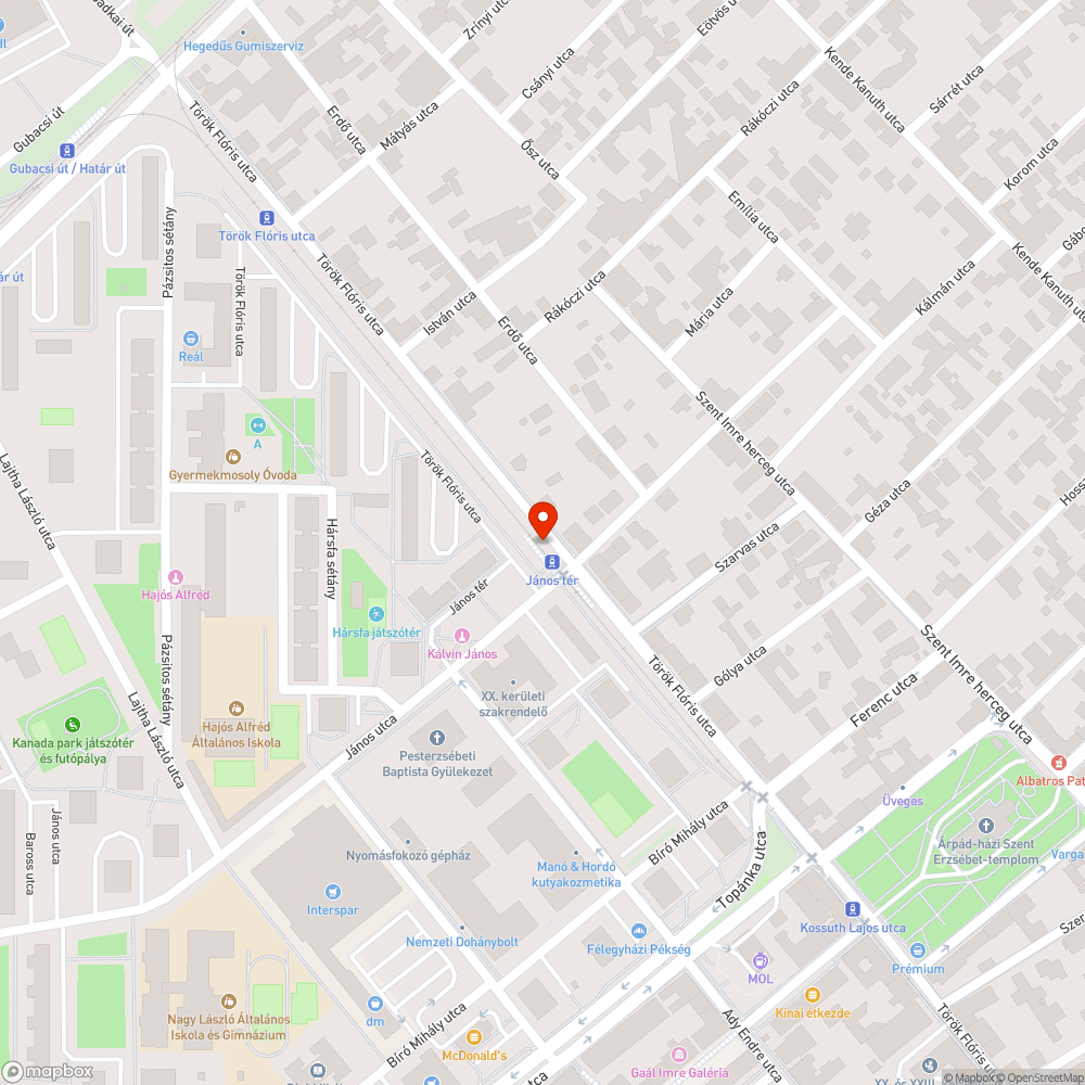 Elhagyott jármű bejelentés helye