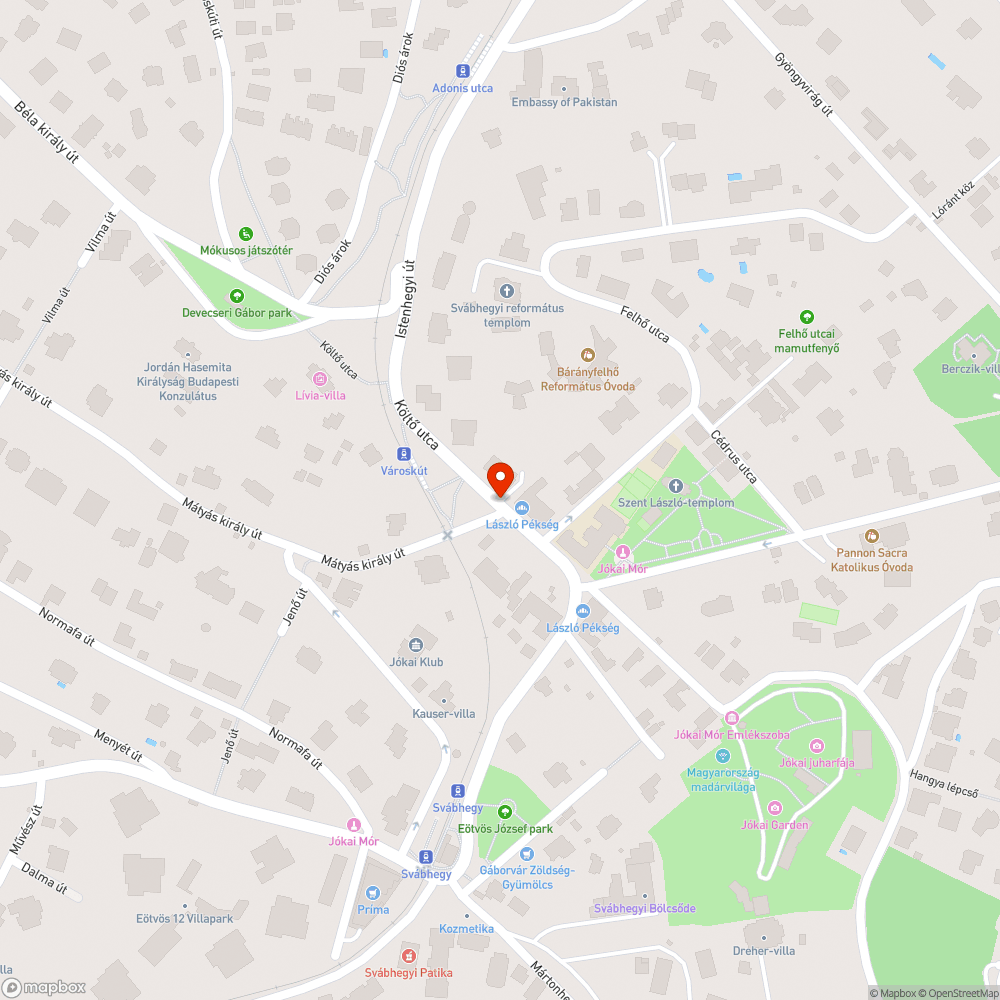 Hiányzó fényterelő bejelentés helye