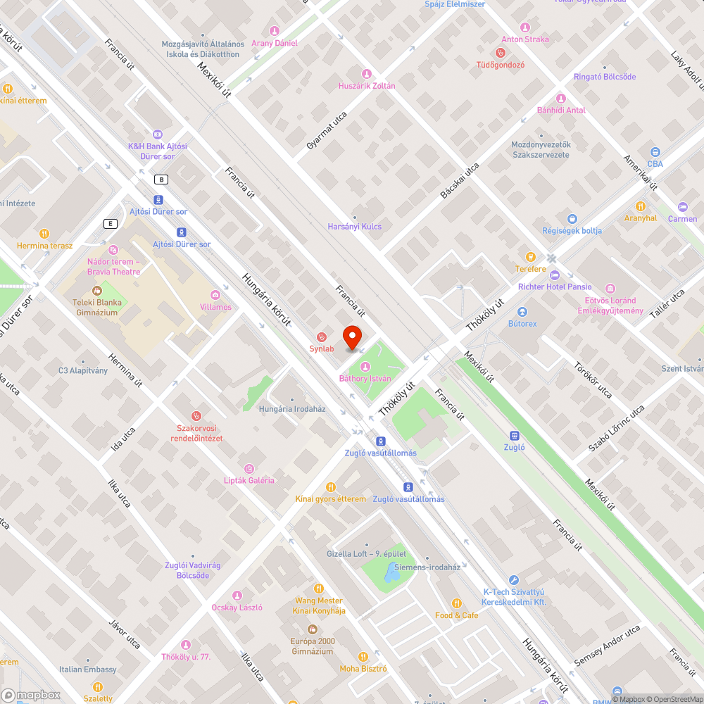 Kátyú az úton bejelentés helye