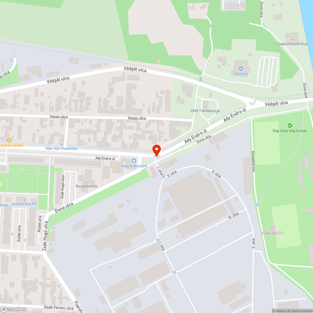 Nagy kiterjedésű kátyú bejelentés helye