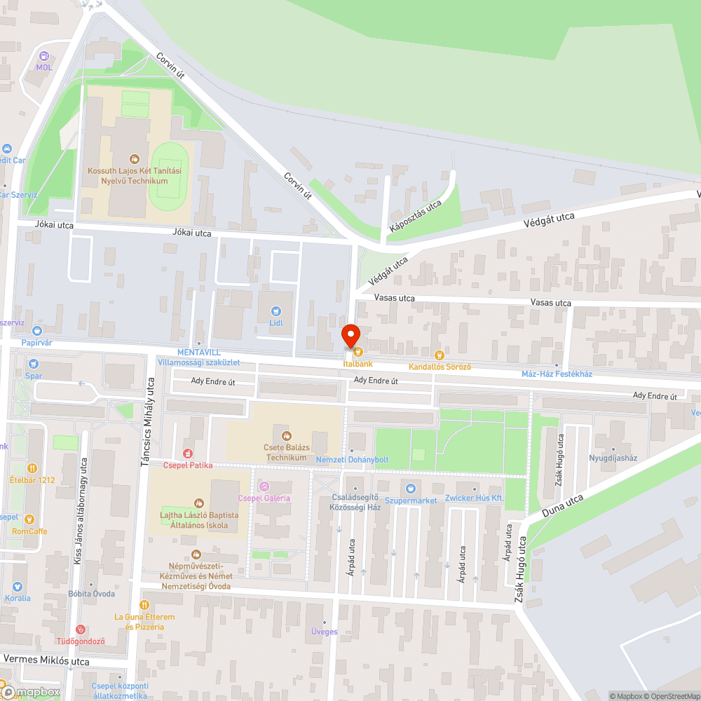 Kátyú a kerékpárút-autóút kereszteződésben bejelentés helye