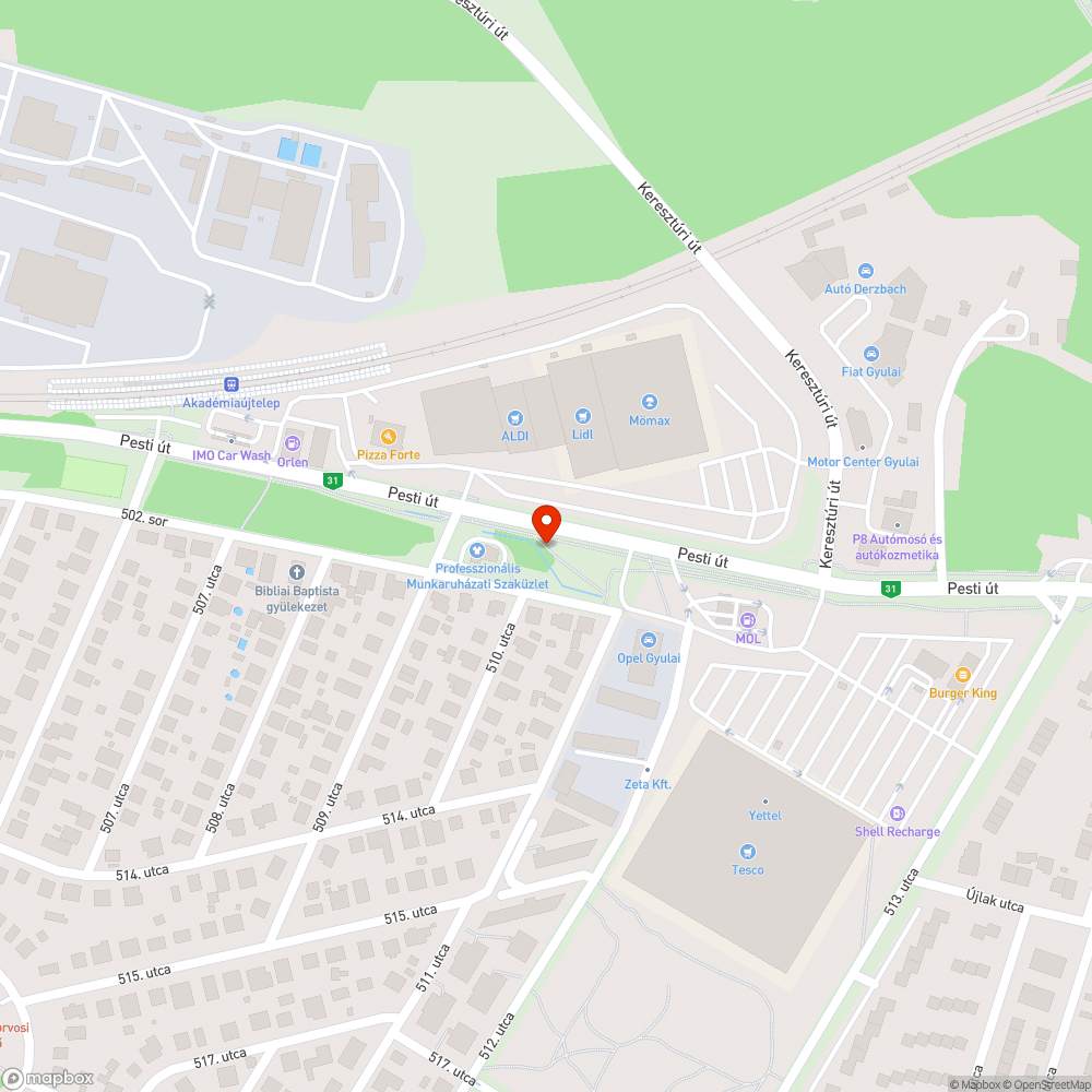 Letört faág bejelentés helye