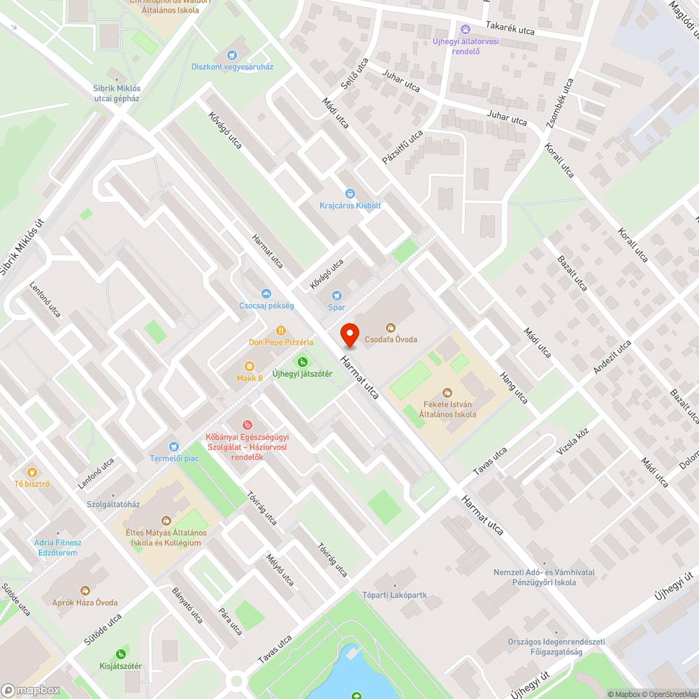 Egy graffitis buszmegálló bejelentés helye