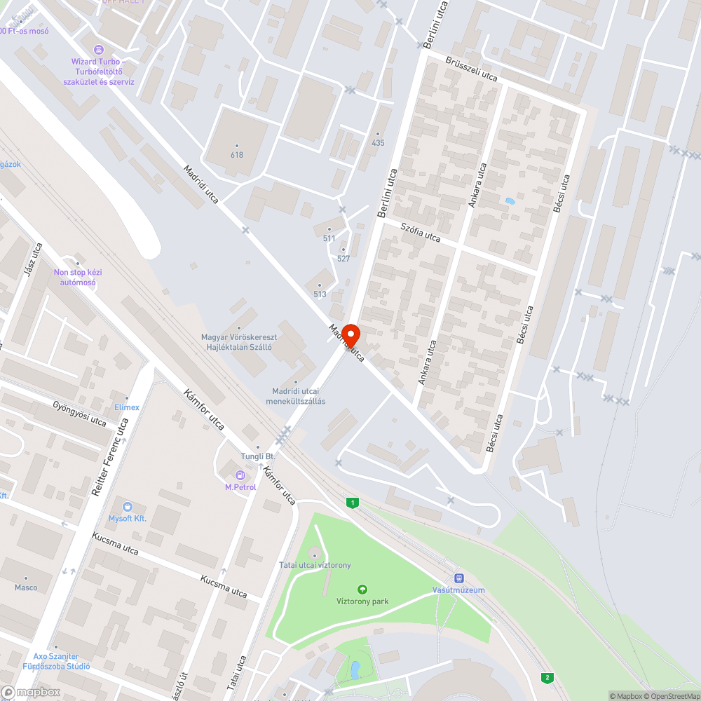 Madridi út szemétkupac bejelentés helye