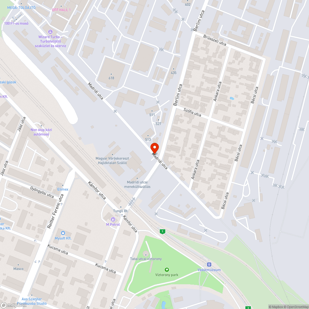 Elhagyott autók bejelentés helye