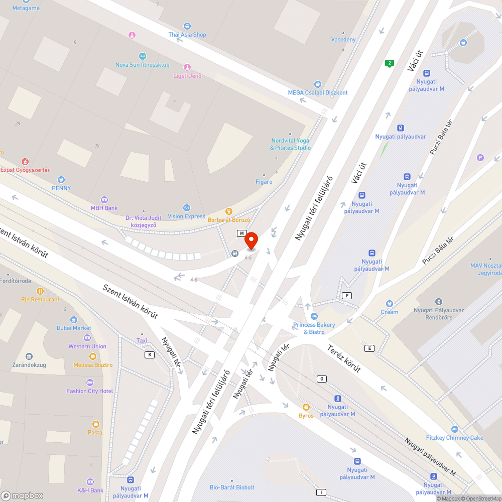 Életveszélyes forgalomszervezés a Nyugati téren bejelentés helye