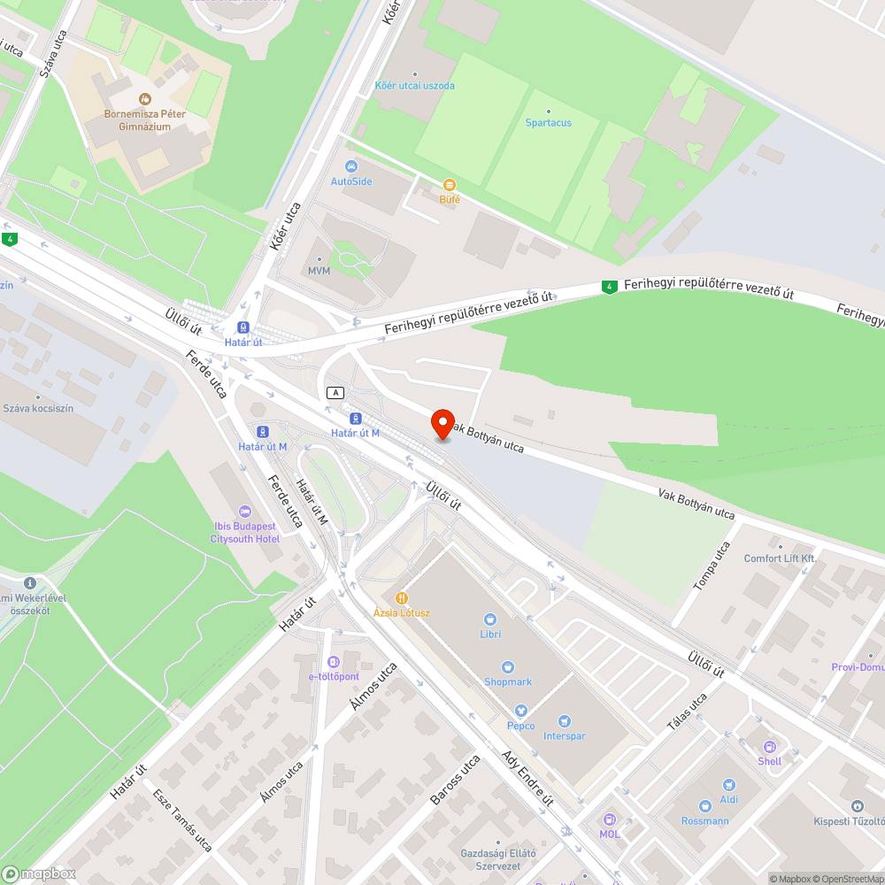 Csőtörés a határ úti metró kijáratnál bejelentés helye