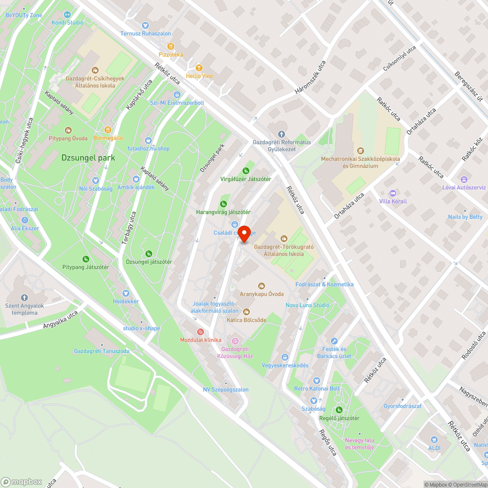 Leszakadt faág bejelentés helye