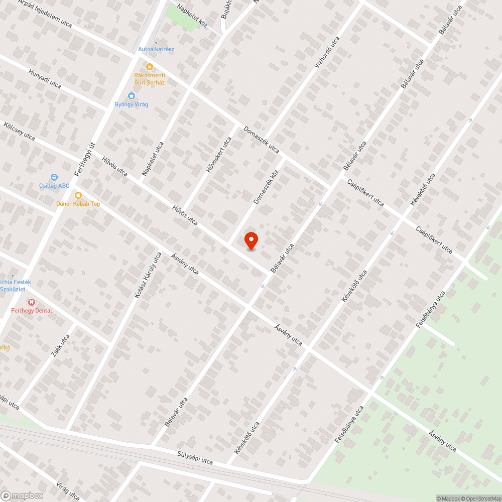 Útra nyúló fa bejelentés helye