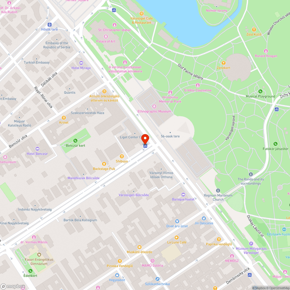 Megrongálódott BuBi állomás bejelentés helye