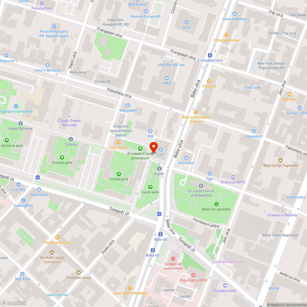 Kiszáradt fa bejelentés helye