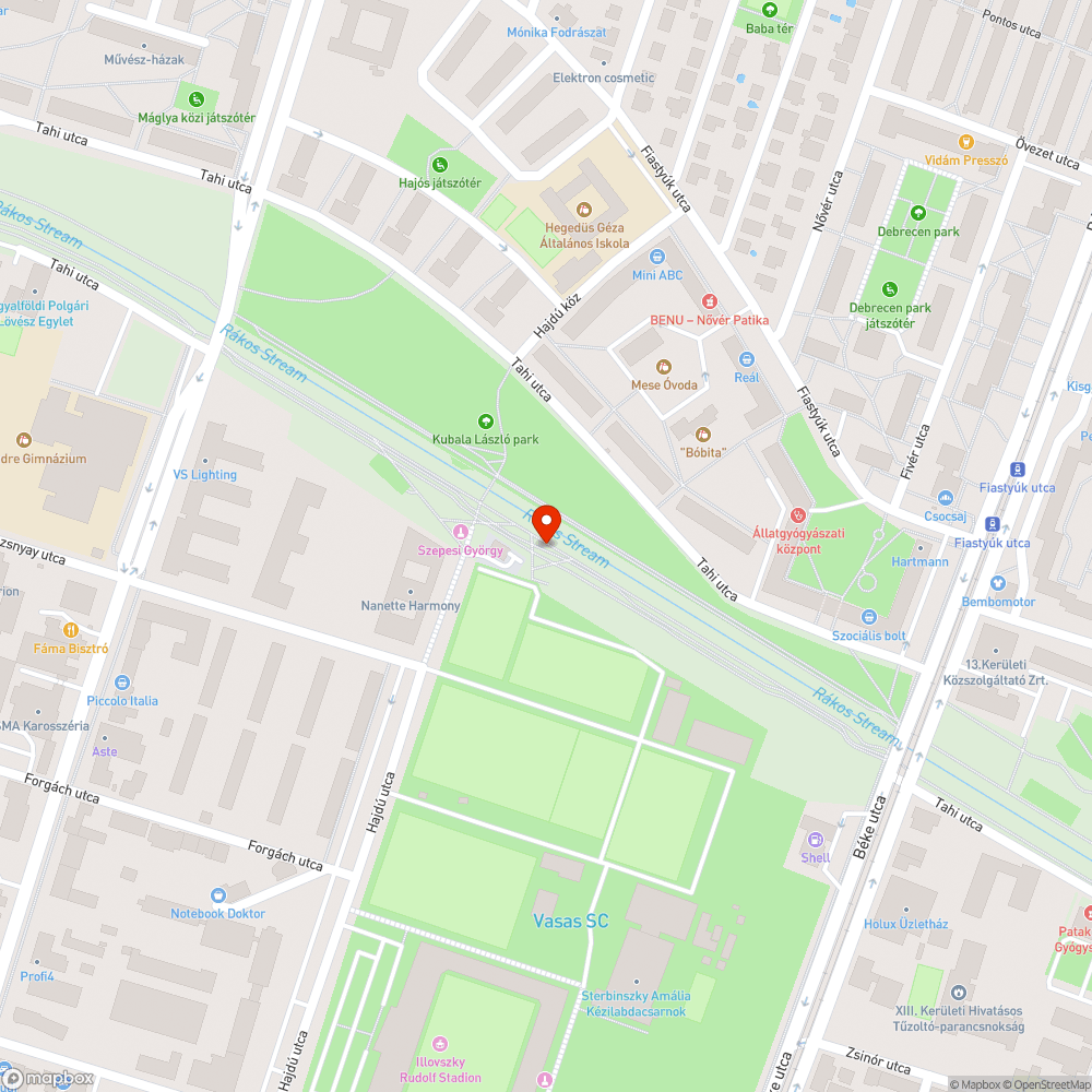 Kiszáradt fakorona bejelentés helye