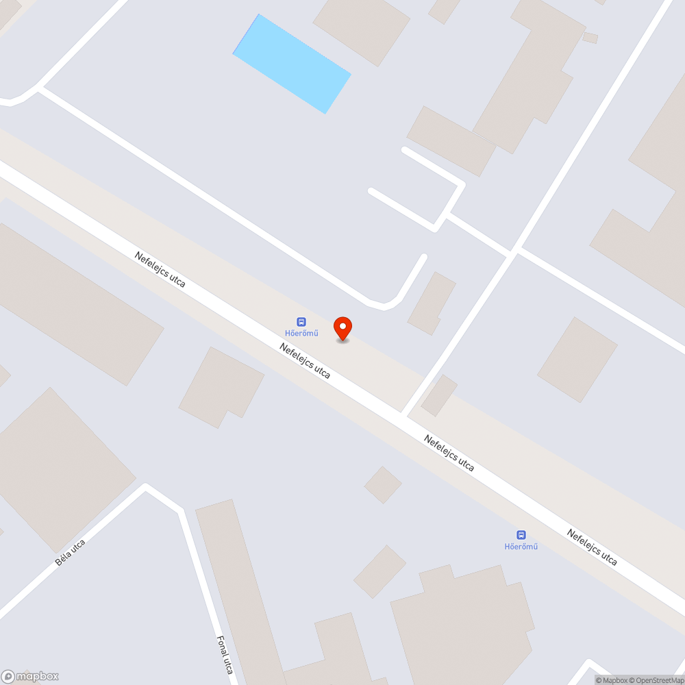 Hőerőmű fakó busztábla bejelentés helye