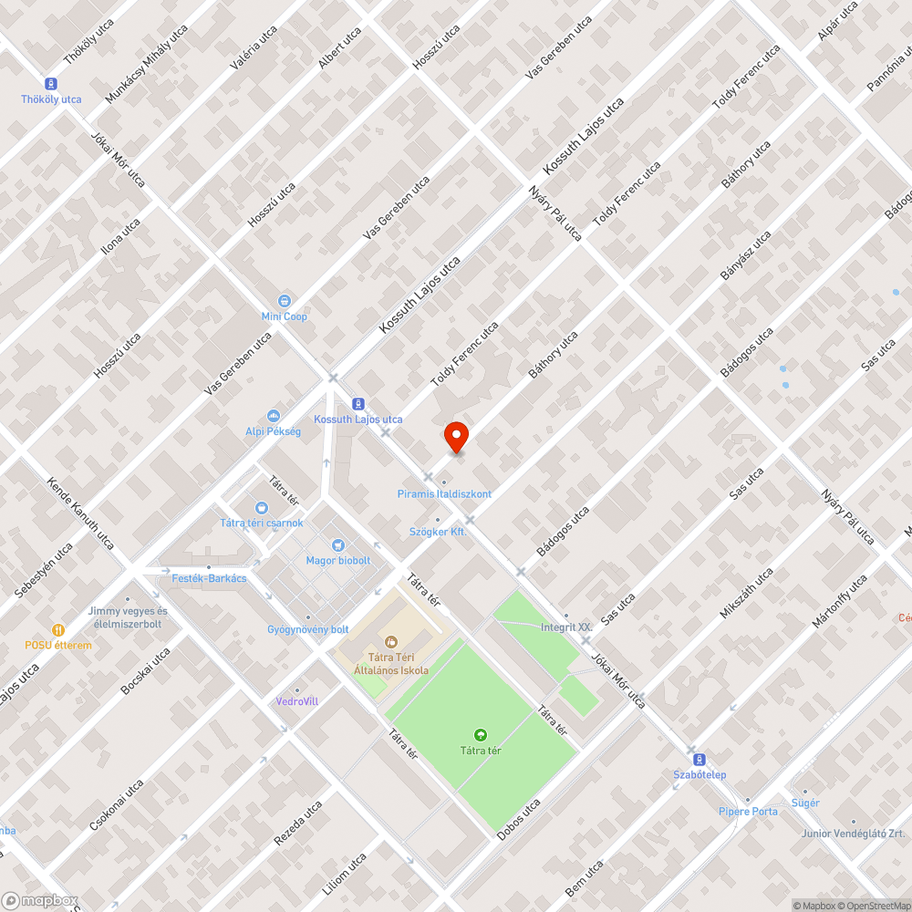 Kiszáradt fa bejelentés helye