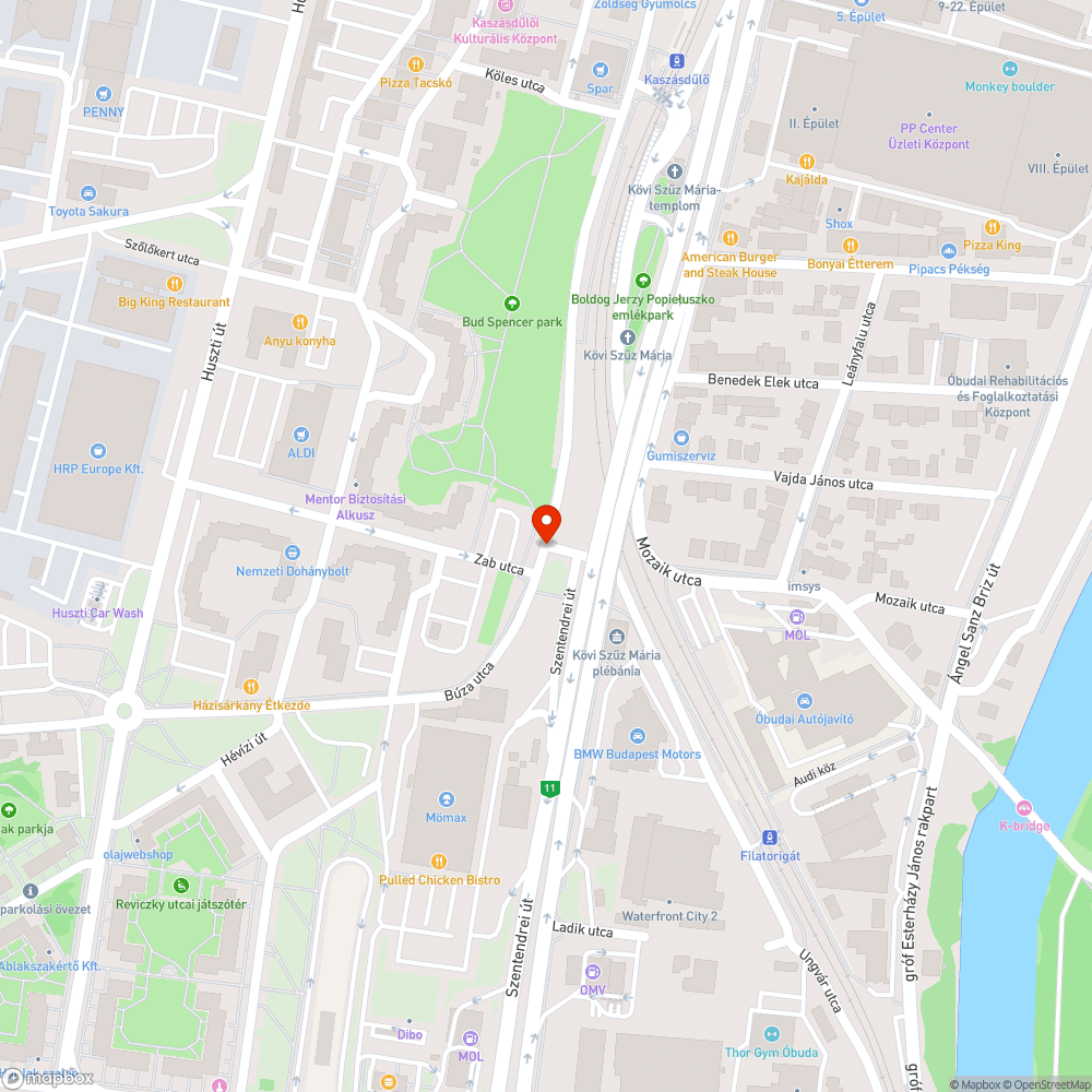 Megdöntötték a járdaszigeten lévő táblát bejelentés helye