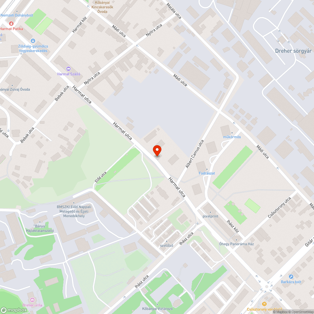 Egy a területet elronditó graffitis építmény bejelentés helye